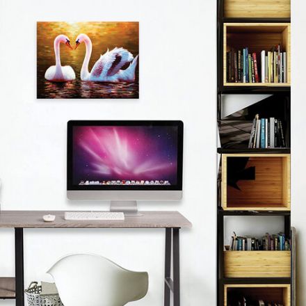 Картина стразами (алмазная мозаика) 30х40 см, ОСТРОВ СОКРОВИЩ "Лебеди", без подрамника, 662399 Картина стразами (алмазная мозаика) 30х40 см, ОСТРОВ СОКРОВИЩ "Лебеди", без подрамника, 662399