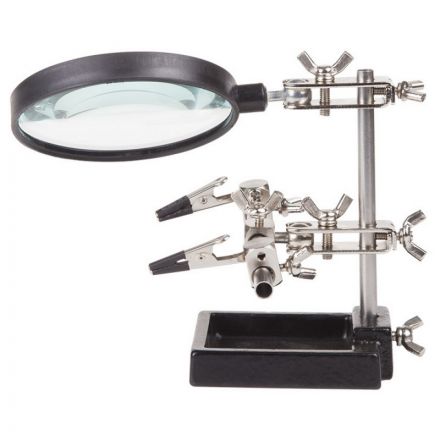Держатель 'Третья рука' с лупой х3, D=90 мм REXANT (12-0254)