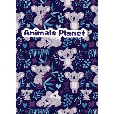 Тетрадь общая M&G Animal, А5, 64 л, клет, цвет в асс,в пласт обложке