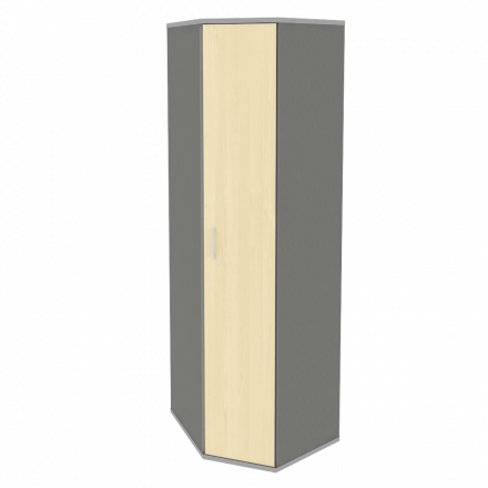 Riva Стеллаж уголовой с дверью А.СТ-1.10 Клён металлик 600*600*1975