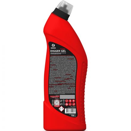 Средство для прочистки труб Grass Digger-Gel щелочное 750мл