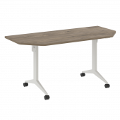 X-Pull Стол складной мобильный X.M-7.T2 Тиквуд тёмный/Белый металл 1580*720*753 X-Pull Стол складной мобильный X.M-7.T2 Тиквуд тёмный/Белый металл 1580*720*753