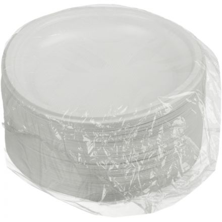 Тарелка одноразовая d 165мм, десертная, белая, ПП, 100шт/уп