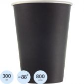 Стакан одноразовый бум 1-сл. d-90мм 300мл черный КОМУС 800шт/кор
