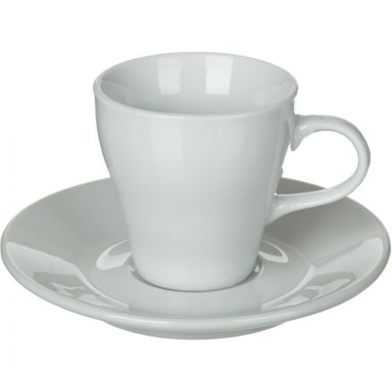 Кофейная пара Collage, фарфоровая, белая, 90мл, (фк189)