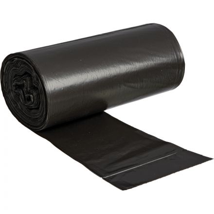 Мешки для мусора ПВД 60л 35мкм 20шт/рул черные 60x70см Комус с ручками