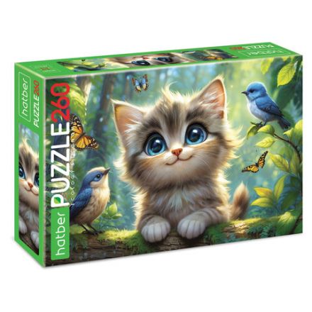 Пазл картонный "КОШАЧЬИ ЗАБАВЫ" 260 элементов АССОРТИ, 220х330 мм, HATBER Пазл картонный "КОШАЧЬИ ЗАБАВЫ" 260 элементов АССОРТИ, 220х330 мм, HATBER