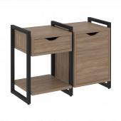 Loft Тумба на регулируемых опорах наборная. Вариант №3 VR.L-TN-3.O Дуб аризона/Чёрный металл 970*460*719 Loft Тумба на регулируемых опорах наборная. Вариант №3 VR.L-TN-3.O Дуб аризона/Чёрный металл 970*460*719