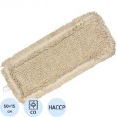 Насадка МОП плоская пробивная хлопок 50x15 см бежевая