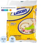 Салфетки хозяйственные Luscan универсал. вискоза 60-70г/м2 30х25 см 10шт/уп