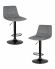 Набор 2 шт Стул барный DOBRIN TAILOR BLACK, серый велюр (MJ9-75)