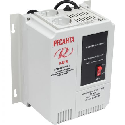 Стабилизатор РЕСАНТА настенный Lux АСН-1500Н/1-Ц (63/6/20)