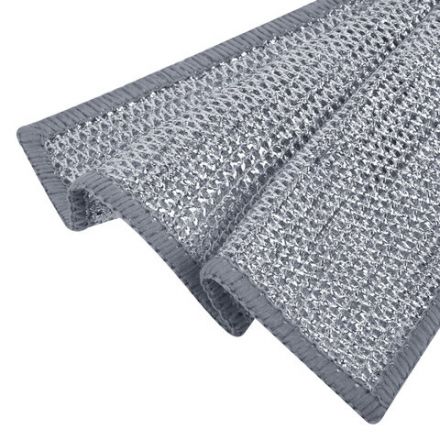 Тряпки-салфетки металлические, сетка-скрабер, 20х20 см, КОМПЛЕКТ 3 штуки, ДВУХСЛОЙНЫЕ, для мытья посуды и уборки, без царапин, LAIMA, 700063