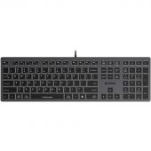 Клавиатура A4Tech Fstyler FX60 серый USB slim LED (FX60 GREY / WHITE)