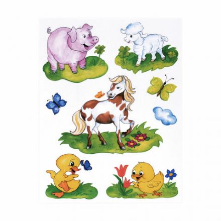 Украшение для окон и стекла ЗОЛОТАЯ СКАЗКА "Забавные зверюшки 1", 25,8х33,5 см, ПВХ, 591235 Украшение для окон и стекла ЗОЛОТАЯ СКАЗКА "Забавные зверюшки 1", 25,8х33,5 см, ПВХ, 591235