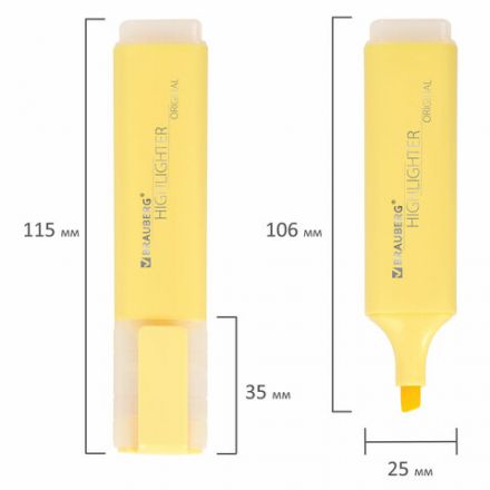 Набор текстовыделителей 6 ЦВЕТОВ, BRAUBERG "ORIGINAL PASTEL", линия письма 1-5 мм, 151698