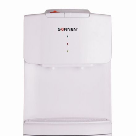 Кулер водораздатчик БЕЗ НАГРЕВА И ОХЛАЖДЕНИЯ, SONNEN FS-02N, напольный, 2 крана, белый, 454995