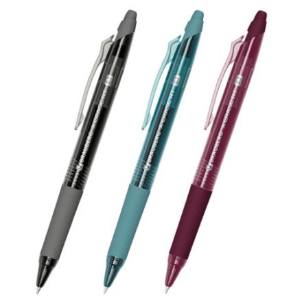 Ручки гелевые стираемые автоматические BRAUBERG "X-ERASE RT MORANDI COLOR", СИНИЕ, НАБОР 3 ШТ., пишущий узел 0,7 мм, линия 0,5 мм, 144427