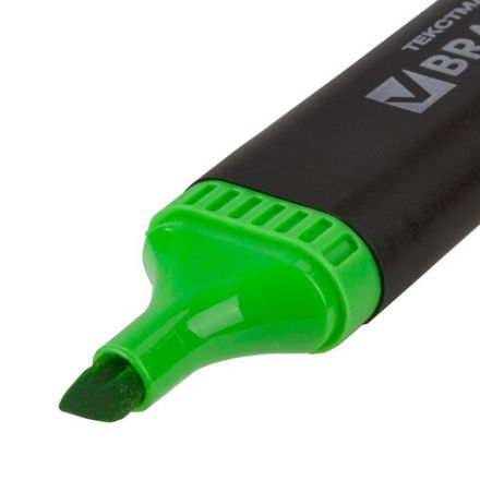 Текстовыделитель BRAUBERG "Contract", ЗЕЛЕНЫЙ, линия 1-5 мм, 150390