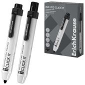 Маркер стираемый для белой доски автоматический ERICH KRAUSE RW-700 "Click it", ЧЕРНЫЙ, 2 мм, 60830
