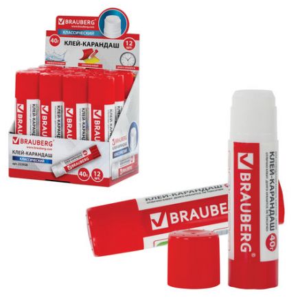 Клей-карандаш BRAUBERG, 40 г, 222928 Клей-карандаш BRAUBERG, 40 г, 222928