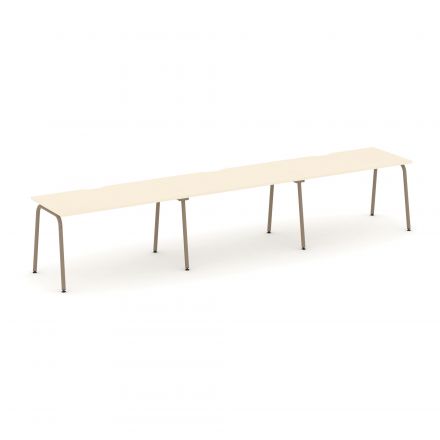 Estetica Рабочая станция на 3 места ES.RS-3.3-VK Сатин/Латте металл 4140*730*750