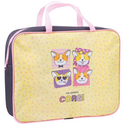 Папка с ручками А4 ArtSpace "Corgi", полиэстер, на молнии, 70мм Папка с ручками А4 ArtSpace "Corgi", полиэстер, на молнии, 70мм