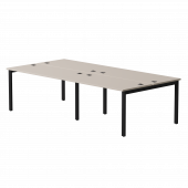 Бенч-система на 4 места Everprof EVO на металлокаркасе 2760х670(1370)x755 Кашемир/Черный