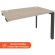Стол ONIX-П к тумбе П на металлокаркасе O.MP-SPR-2.7 аттик дуб/антрацит Стол ONIX-П к тумбе П на металлокаркасе O.MP-SPR-2.7 аттик дуб/антрацит
