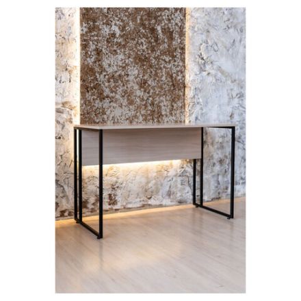 Стол BRABIX "SMART CD-019", 1180х600х770 мм, ЛОФТ, металл/ЛДСП ясень шимо светлый, каркас черный, 641947