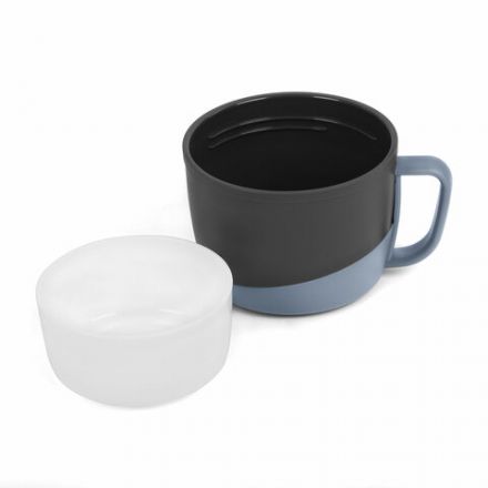 Термос классический, нержавеющая сталь 2 л, черно-серый, 2 кружки, ручка + ремешок, TAIGARU (ТАЙГАРУ), 608818