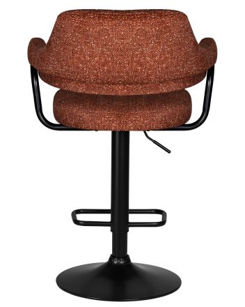 Стул барный DOBRIN CHARLY BLACK, терракотовый твид (LEO56) Стул барный DOBRIN CHARLY BLACK, терракотовый твид (LEO56)