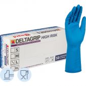 Перчатки латекс Deltagrip High Risk (L) 25пар./уп,ПС