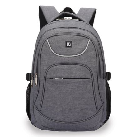 Рюкзак BRAUBERG HIGH SCHOOL универсальный, 3 отделения, "Осень", серый, 46х31х18 см, 225518