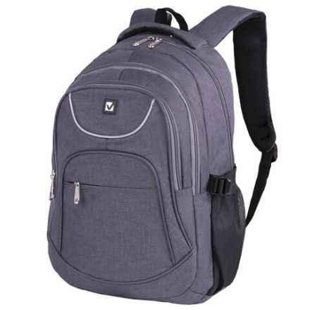 Рюкзак BRAUBERG HIGH SCHOOL универсальный, 3 отделения, "Осень", серый, 46х31х18 см, 225518