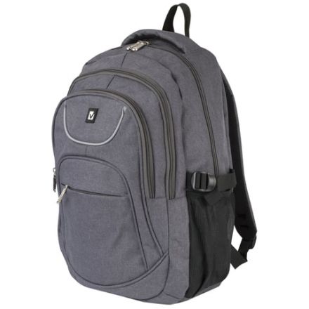 Рюкзак BRAUBERG HIGH SCHOOL универсальный, 3 отделения, "Осень", серый, 46х31х18 см, 225518