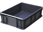 Ящик 400х300х120 сплошной, с внешней ручкой чёрный Ящик 400х300х120 сплошной, с внешней ручкой чёрный