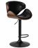 Стул барный DOBRIN KARTER BLACK, коричневый орех дерево (BWW), черный PU