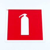 Знак пожарной безопасности "Огнетушитель", 200х200х2 мм, КОМПЛЕКТ 3 штуки, пластик, F04