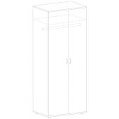 Шкаф ST_Комфорт для одежды глубокий дуб шамони светлый К.512 ДШ Шкаф ST_Комфорт для одежды глубокий дуб шамони светлый К.512 ДШ