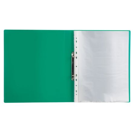 Папка для портфолио и презентаций, 2 кольца, 20 файлов, пластик, зеленая, BRAUBERG, 126677 Папка для портфолио и презентаций, 2 кольца, 20 файлов, пластик, зеленая, BRAUBERG, 126677