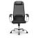 Кресло офисное МЕТТА "К-16" хром, ткань-сетка/экокожа, сиденье мягкое, черное