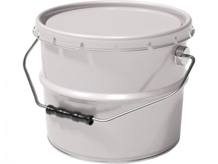 Ведро металл 3л. с крышкой-корона цв. белый