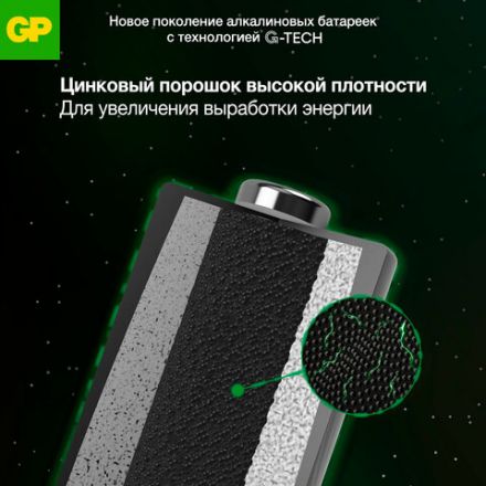 Батарейки КОМПЛЕКТ 4 шт., GP Ultra G-Tech, AA (LR6, 15А), алкалиновые, пальчиковые, 15AUA21-2CRSBC4
