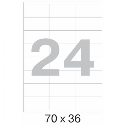 Этикетки самоклеящиеся Promega label (Комус) 70х36 мм 24 штуки на листе белые (100 листов в упаковке)