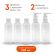 Дорожный набор флаконов в косметичке с наклейками, 5х100 мл, цвет белый, DASWERK (ДАСВЕРК), 609295