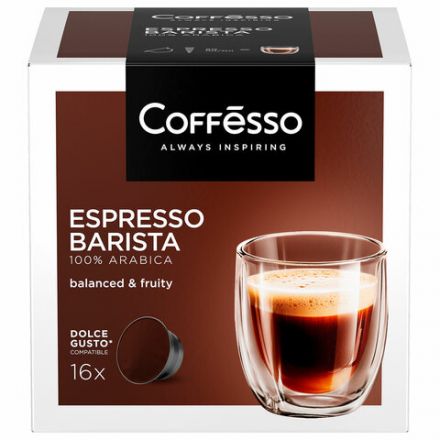 Кофе в капсулах COFFESSO "Espresso Barista" для кофемашин Dolce Gusto, 16 порций, 102154