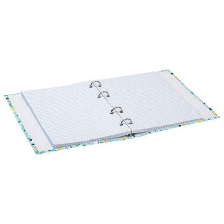 Тетрадь на кольцах А5 (175х215 мм), 120 листов, твердый картон, клетка, BRAUBERG, Абстракция, 404077