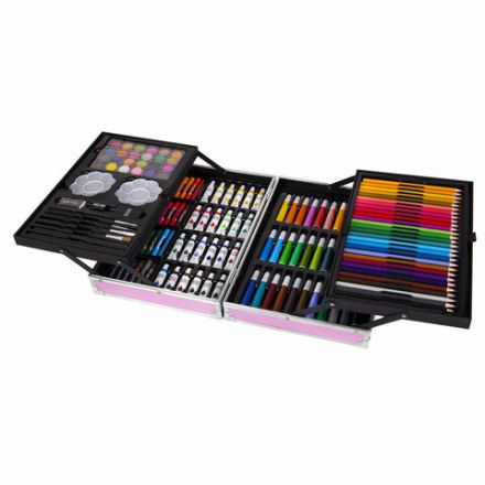 Набор ЮНОГО ХУДОЖНИКА "ЕДИНОРОГ" для рисования и творчества в кейсе ЮНЛАНДИЯ, 165 предметов, 665670