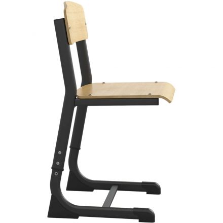 Стул ученический MET_Комус Мебель Школа 2.0, 3-5 р.г. антрацит